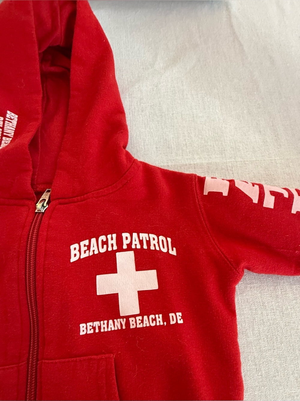 Bethany Beach, DE Beach Patrol toddler zip-up hoodie
